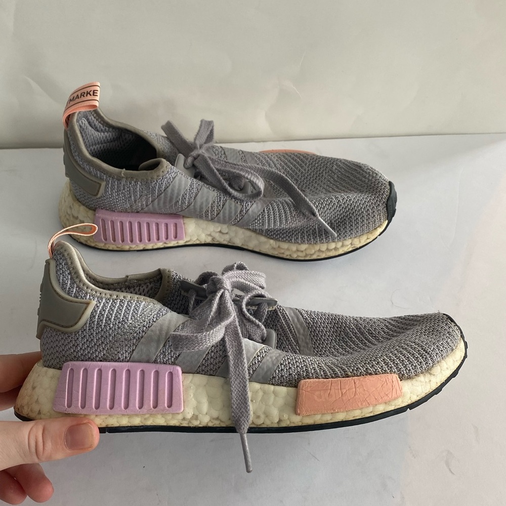 Adidas NMD R1 Light Granite Grey Women’s Athletic Shoes - Picture 2 of 10